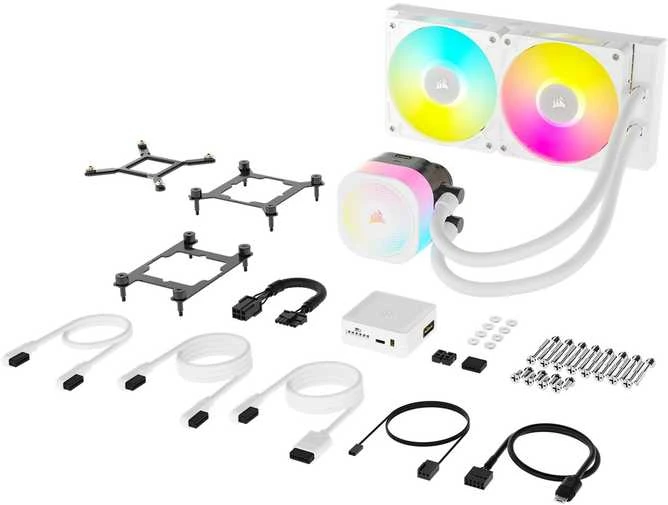 Corsair iCUE LINK TITAN RX RGB Procesorius Viskas viename skysčių aušintuvas 12 cm Baltas 1 vnt.