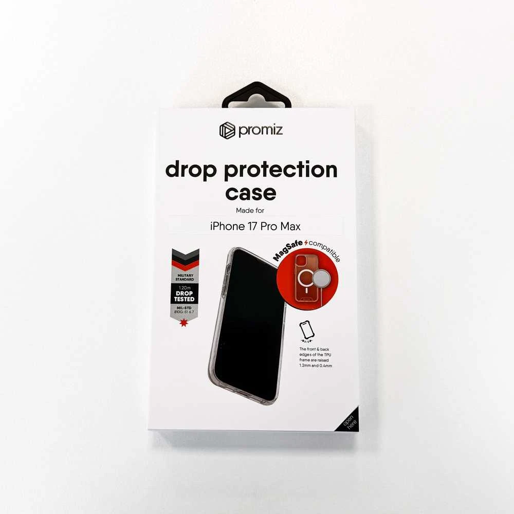Promiz Drop Protection dėklas iPhone 17 Pro Max (MagSafe, skaidrus)