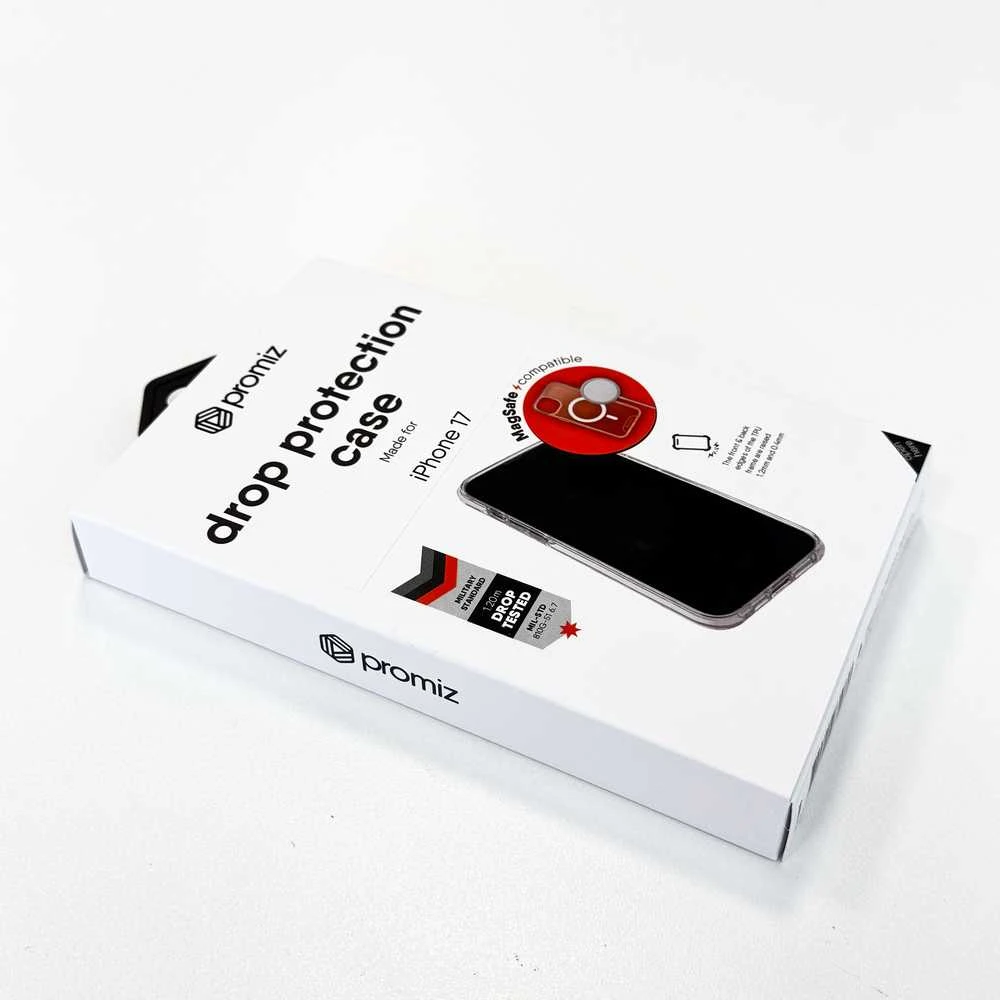 Promiz Drop Protection dėklas iPhone 17 (MagSafe, skaidrus)