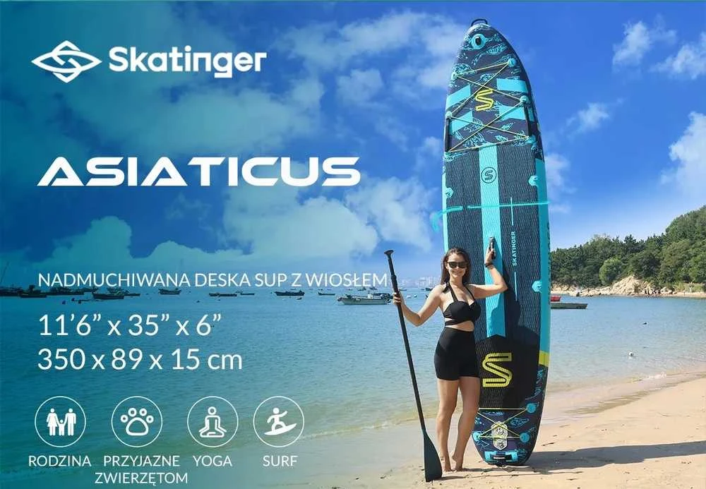Skatinger Čiuožimas su čiuožykla Asiaticus 350x89x15 cm Joga