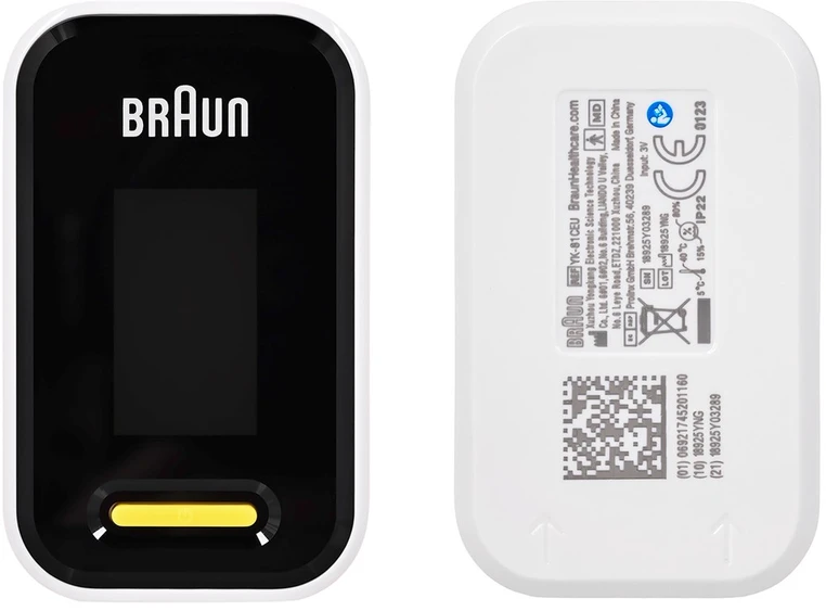 Braun YK-81CEU pulse oximeter Juodas, Nerūdijantis plienas