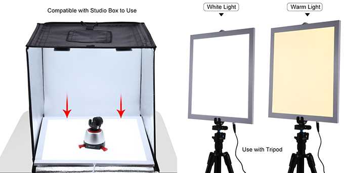 Puluz Fotografavimo LED šviesos panelė, be šešėlinė, 34.7x 34.7cm