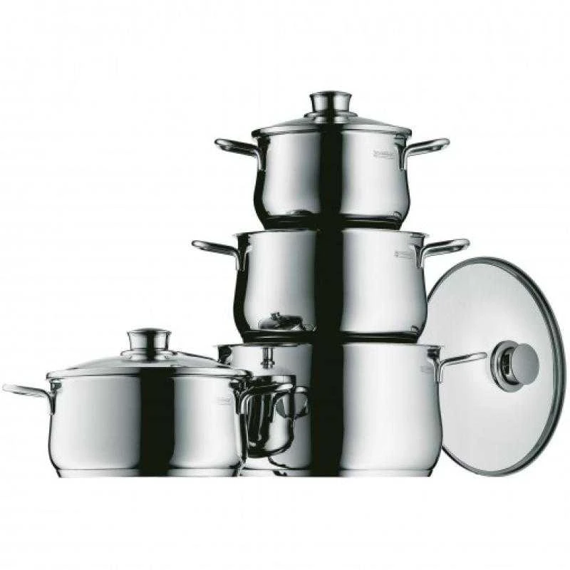 Puodų rinkinys, 4pc, WMF 07.3004.9990 4, Nerūdijantis plienas, Indaplovė proof, Lid included