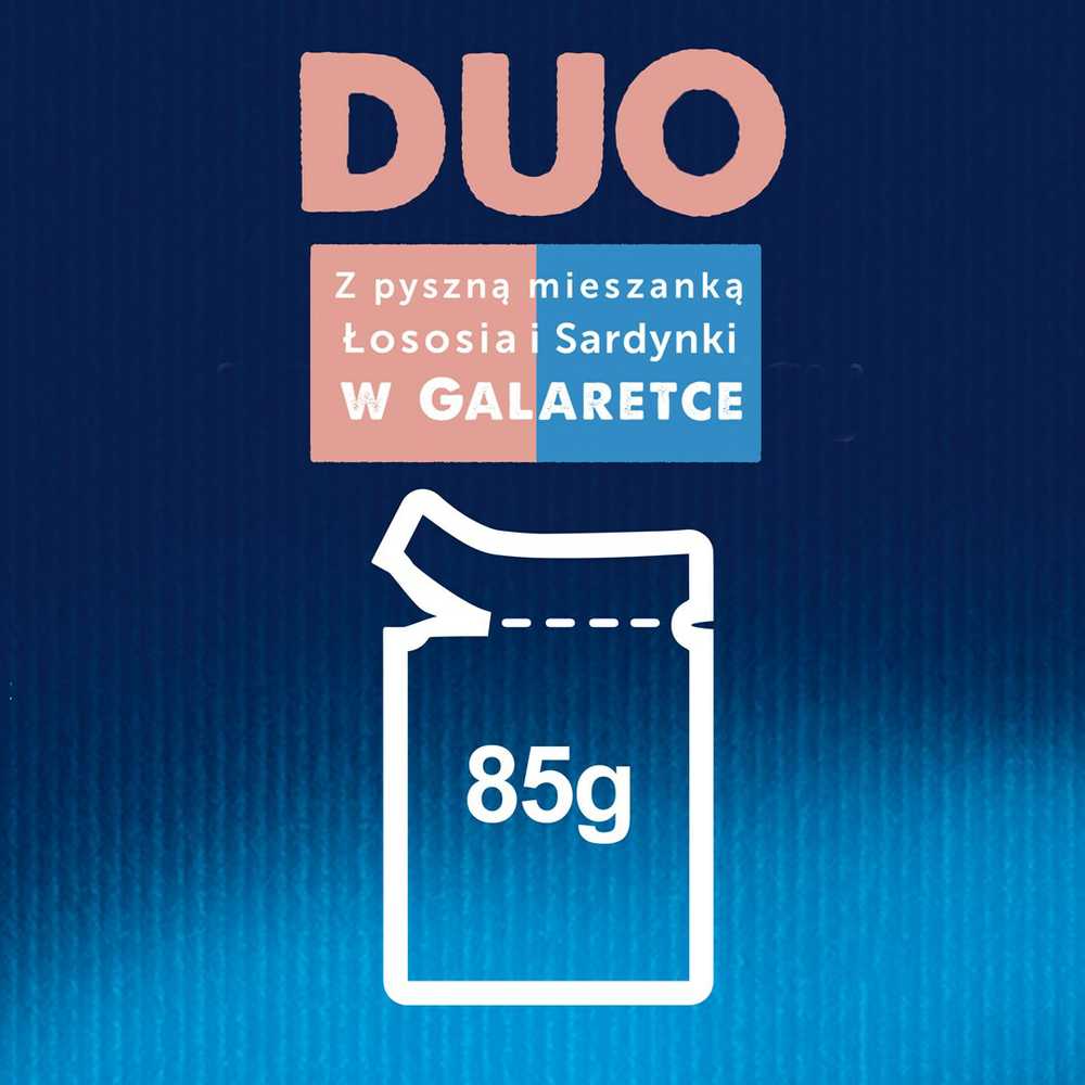 Purina Nestle Drėgnas Kačių Maistas - Felix Fantastic Duo su Lašiša ir Sardine, 85g