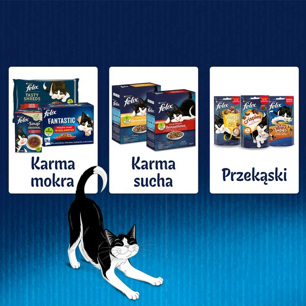 Purina Nestle Drėgnas Kačių Maistas - Felix Fantastic Triušiena Ir ėriena