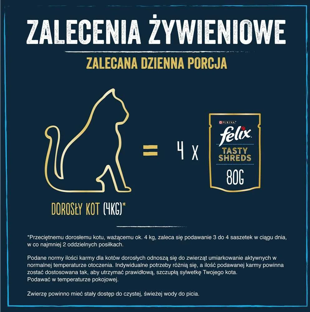 Purina Nestle Drėgnas Kačių Maistas - Felix Skanūs Gabaliukai su Jautiena ir Vištiena 4x 80g