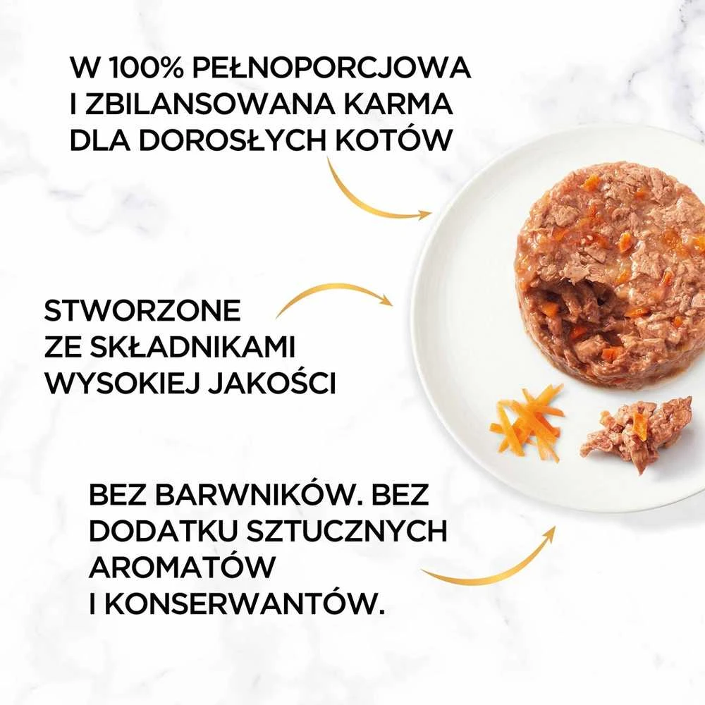 Purina Nestle Drėgnas Kačių Maistas - Gourmet Gold - Vištienos Ir Morkų Pyragas 85g