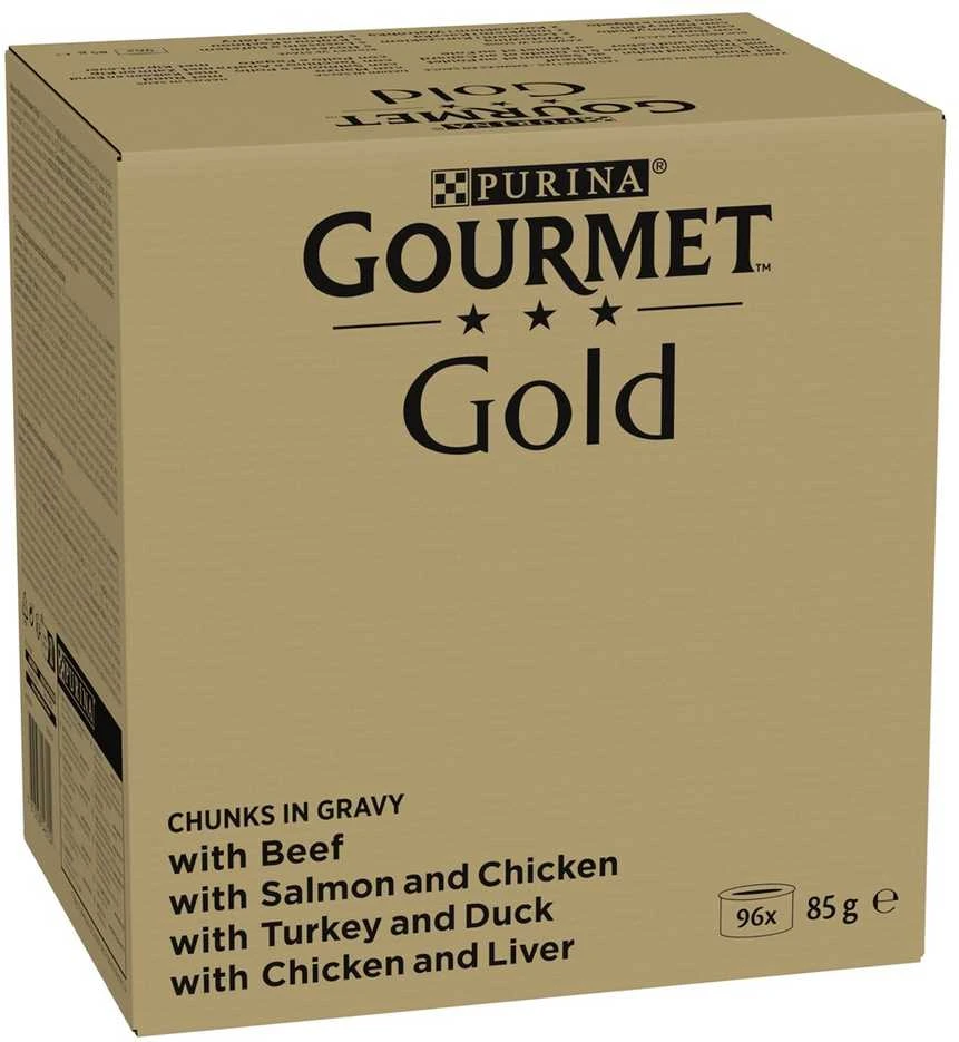 Purina Nestle PIECES PURINA GOURMET GOLD Gabaliukai padaže 4 skonių mišinys - šlapias kačių maistas - 96x85g
