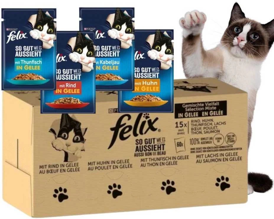 Purina Nestle Drėgnas Kačių Maistas - Purina Felix Mix 120x85g