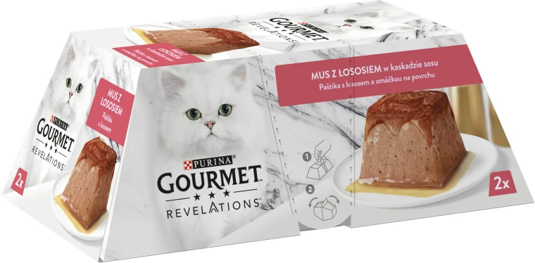 Purina Nestle Drėgnas Kačių Maistas - Purina Gourmet Revelations Lašiša 2x57 g