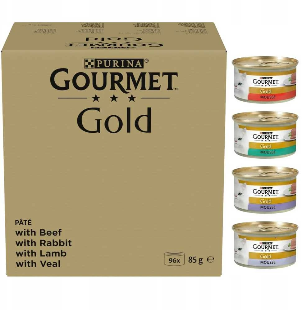 Purina Nestle PURINA GOURMET GOLD Mus Mix 4 Flavours - šlapias kačių maistas - 96x85g