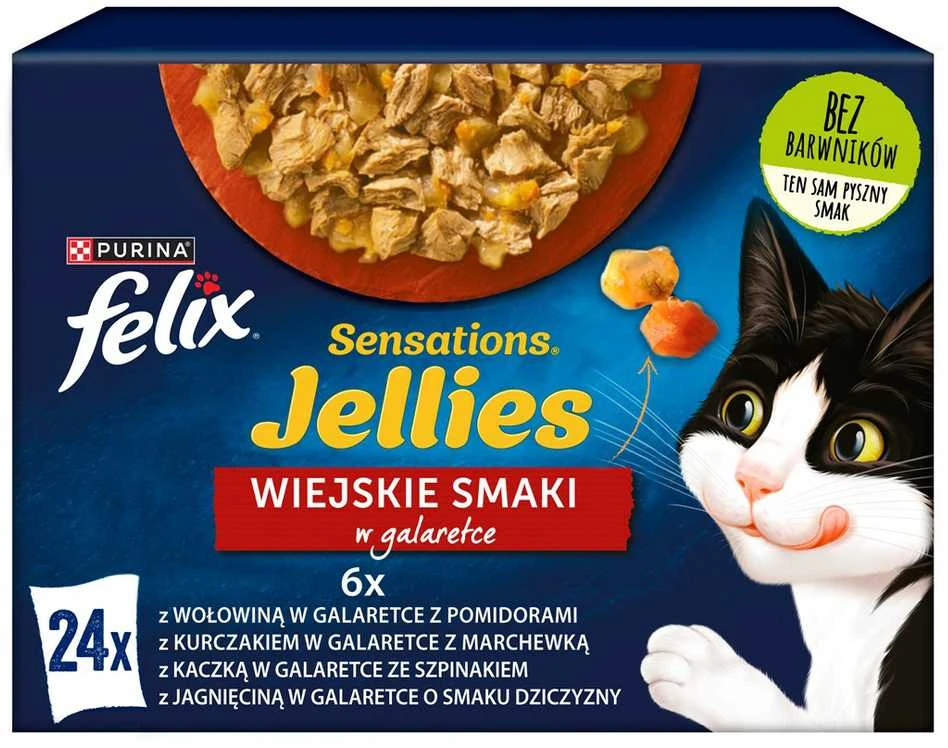 Purina Nestle Drėgnas Kačių Maistas - Felix Sensations, 24x 85g