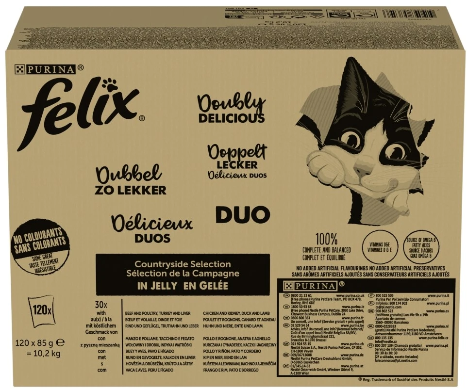 Purina Nestle PURINA FELIX FANTASTIC DUO mišinys 120 x 85 g