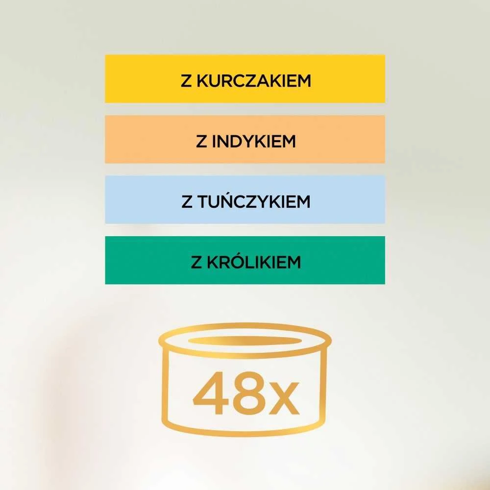 Purina Nestle Gourmet Gold Mousse – šlapias kačių maistas – 48x85g