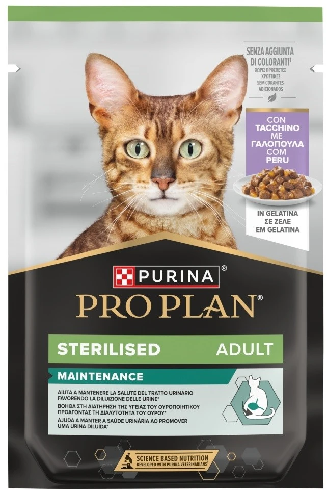 Purina Nestle Purina Pro Plan Sterilised Adult Maintenance kalakutiena in jelly – šlapias kačių maistas – 85g