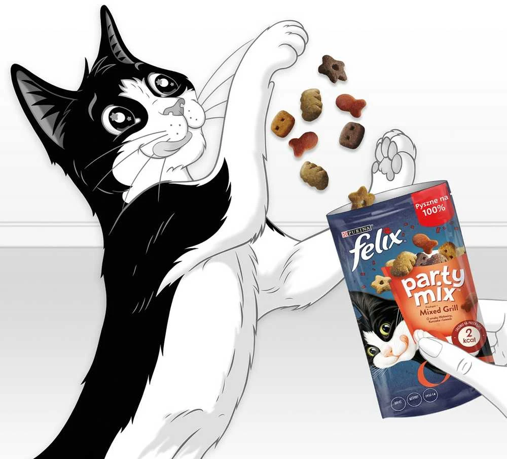Purina Nestle Sausas Kačių Maistas - Felix Party Mix 60 g