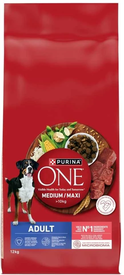 Purina Nestle ONE Medium/Maxi Adult jautiena & ryžiai 12kg