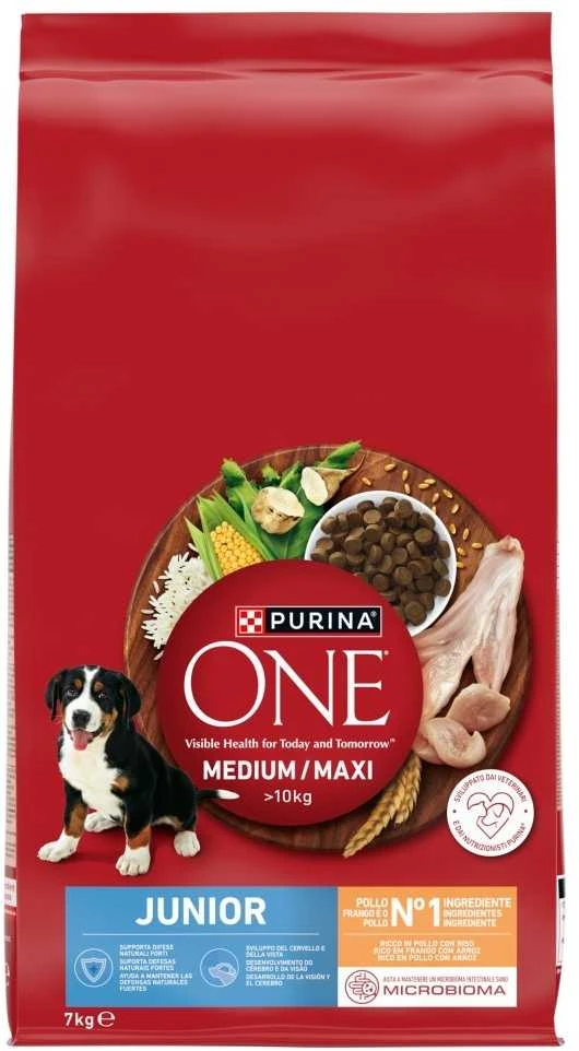 Purina Nestle ONE Medium/Maxi Junior vištiena & ryžiai 7kg