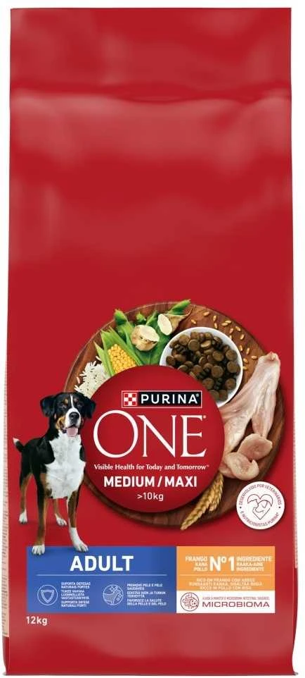 Purina Nestle ONE Medium/Maxi Adult vištiena & ryžiai 12kg