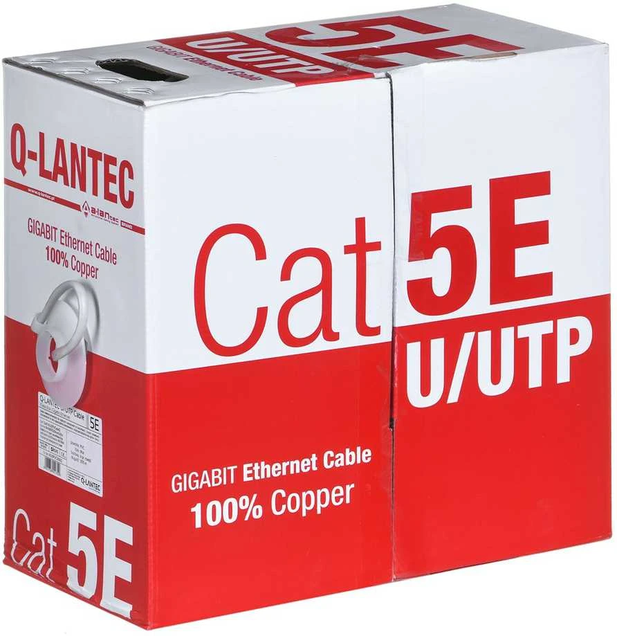 Q Lantec Tinklo Kabelis - A-LAN Kiu5PVC305NC 305 m Cat5e U/UTP Pilkos Spalvos
