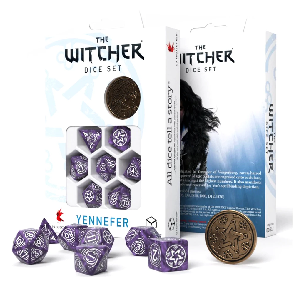 Q Workshop The Witcher Yennefer Kauliukų Rinkinys Levandų Ir Baltos Spalvos