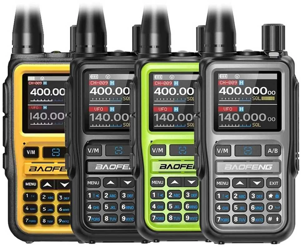 Baofeng UV-5R EU MINI USB-C Bluetooth VHF UHF Aviation Band Žalias Walkie-Talkie