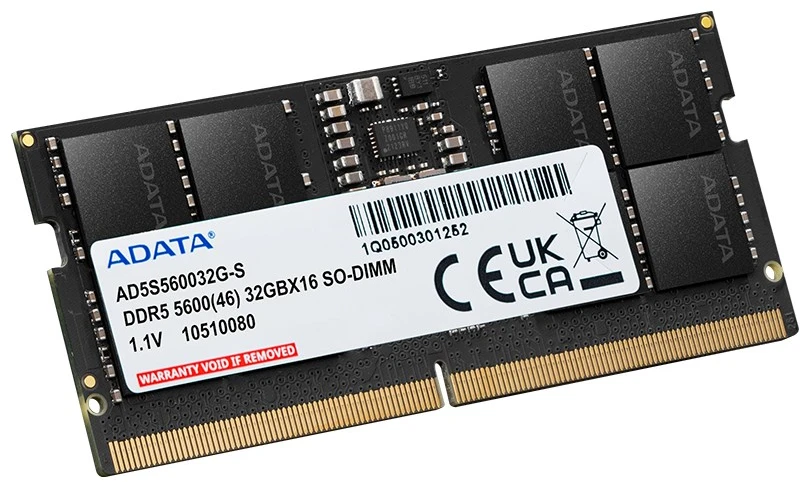 RAM 16 GB ADATA SO-DIMM 5600 (juodas, AD5S560016G-S, Premier Tray)