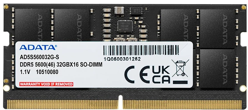 RAM 16 GB ADATA SO-DIMM 5600 (juodas, AD5S560016G-S, Premier Tray)
