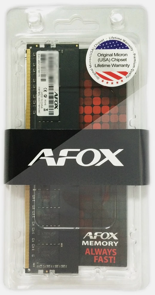 AFOX AFLD44EN1P atminties modulis 4 GB 1 x 4 GB DDR4 2400 MHz