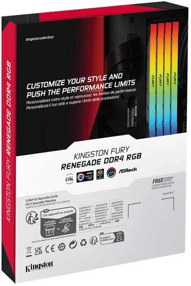 „Kingston KF442C19RB2AK2/16“ 16 GB 4266 MT/s DDR4 CL19 DIMM (2 vnt. rinkinys) FURY Renegade RGB | „Kingston“