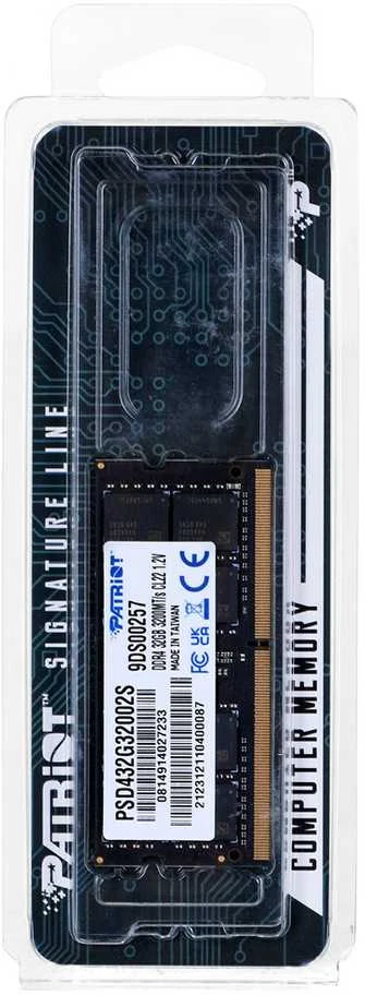 RAM Patriot SL DDR4 32GB 3200 MHz SODIMM , EAN: 814914027233