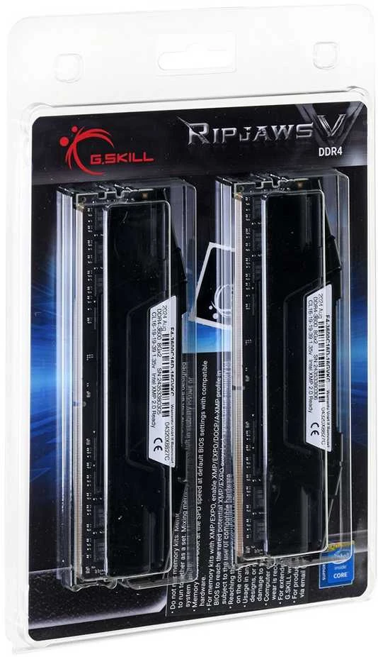 G.Skill Ripjaws V 16GB (2 x 8GB), DDR4, 3600MHz, CL16