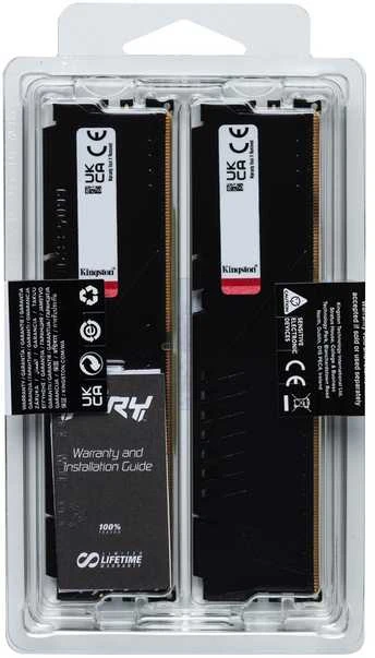RAM Kingston KF556C40BBK4-128 128GB 5600MT/s DDR5 CL40 DIMM (Kit of 4) FURY Beast Juodas XMP | Kingstonas