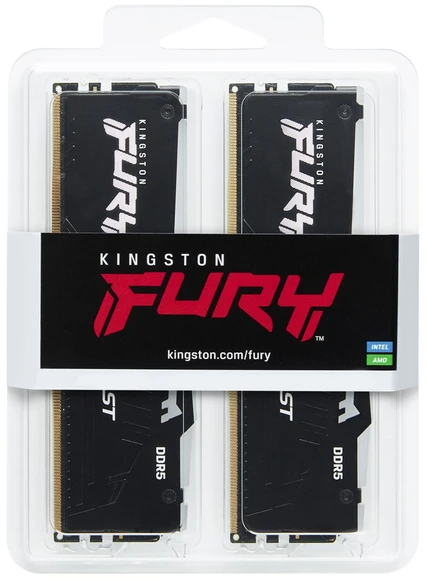 Kingston KF568C34BBEAK2-32 32GB 6800MT/s DDR5 CL34 DIMM (Kit of 2) FURY Beast Juodas RGB EXPO | Kingstonas