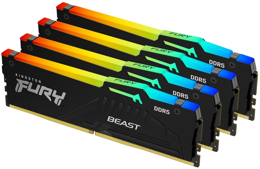 RAM Modulis - Kingston FURY Beast 64 GB 6 000 MT/s DDR5 CL40 RGB XMP 4×16 GB