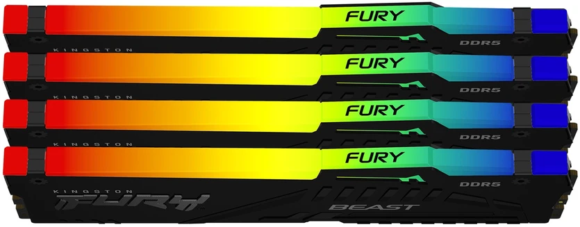 RAM Modulis - Kingston FURY Beast 64 GB 6 000 MT/s DDR5 CL40 RGB XMP 4×16 GB