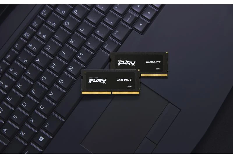 RAM Modulis - Kingston Fury Impact DDR5 16 GB 4800 MHz SO-DIMM Rinkinys Juodas