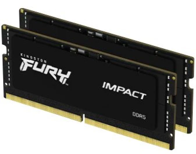 RAM Modulis - Kingston Fury Impact DDR5 16 GB 4800 MHz SO-DIMM Rinkinys Juodas
