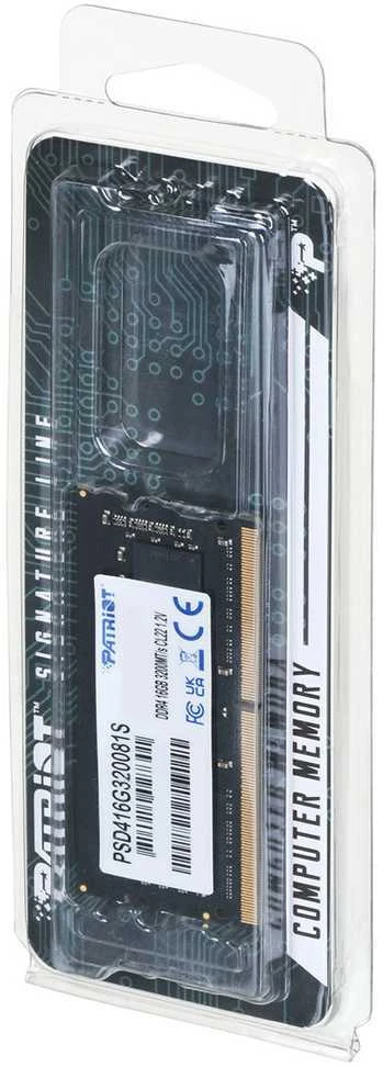 Nešiojamo kompiuterio atmintis PATRIOT Signature Series 16GB DDR4 1x16GB 3200MHz SODIMM Single