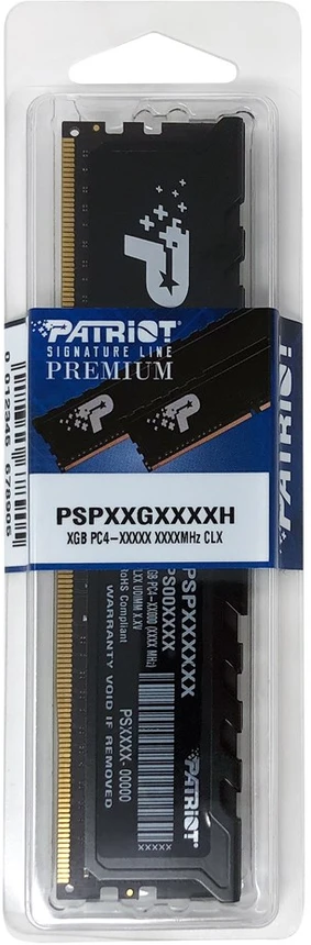 Patriot Premium Juodas DDR4 32GB 3200MHz šilumos paskirstytojas