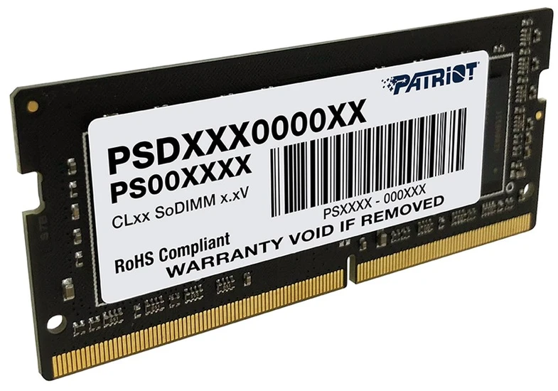 Atminties modulis PATRIOT SIGNATURE DDR4 SO-DIMM 8GB 3200MHz (PSD48G32002S)