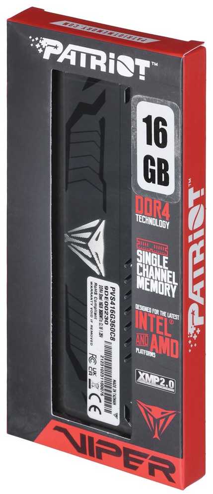 Patriot Memory Viper Steel PVS416G360C8 atminties modulis 16 GB 1 x 16 GB DDR4 3600 MHz