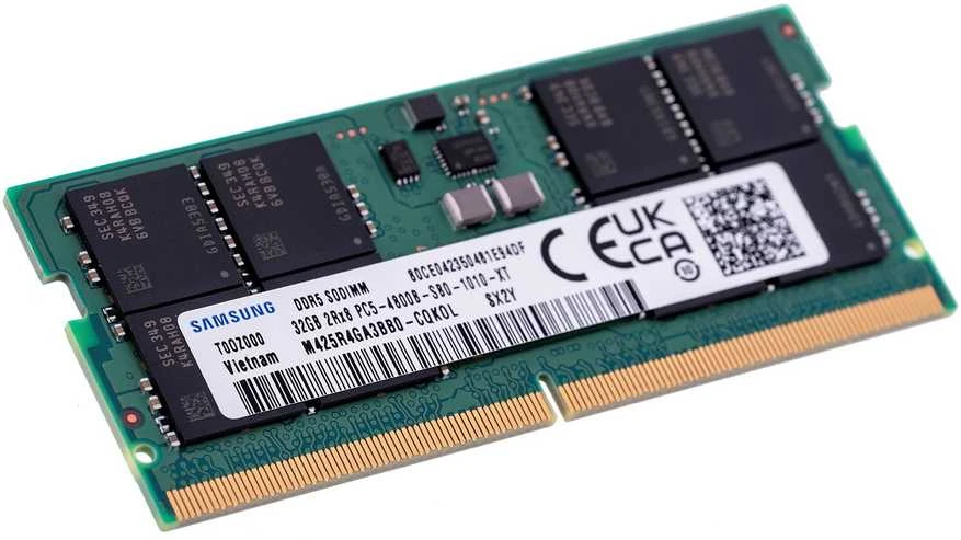 Nešiojamo kompiuterio atmintis Crucial Nešiojamojo kompiuterio atmintis - Samsung SODIMM 32GB DDR5 4800MHz