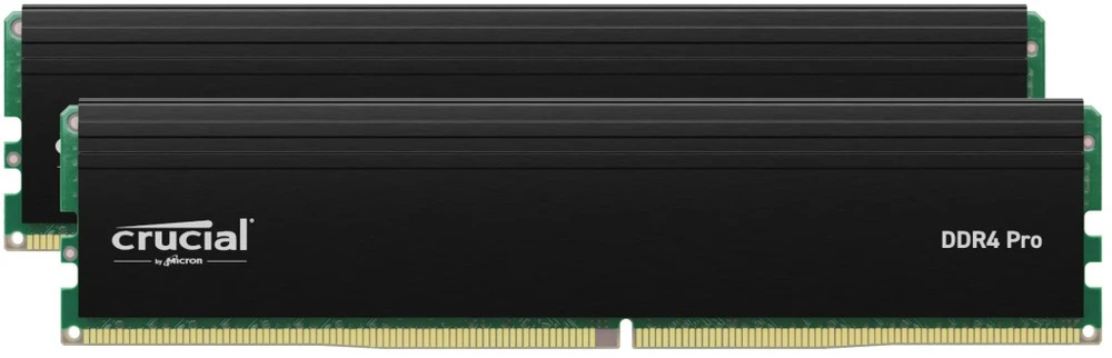 RAM „Crucial Pro“ 64 GB rinkinys (2 x 32 GB) DDR4-3200 UDIMM CL22 (16 Gbit), EAN: 649528937797