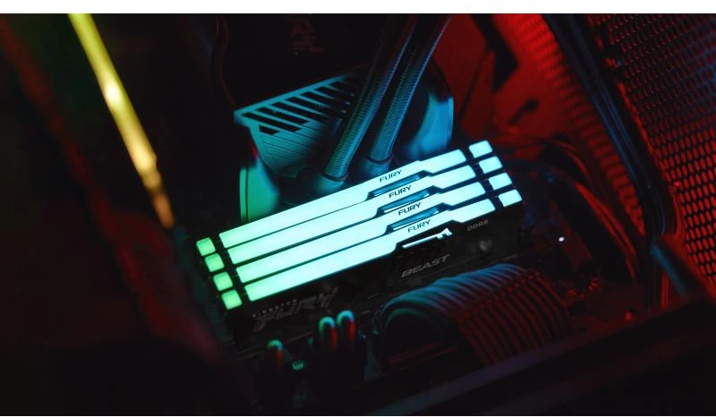 RAM Operatyviosios atminties modulis - Kingston Fury Beast RGB 16 GB 2x8 GB DDR5 5200 MHz juodas