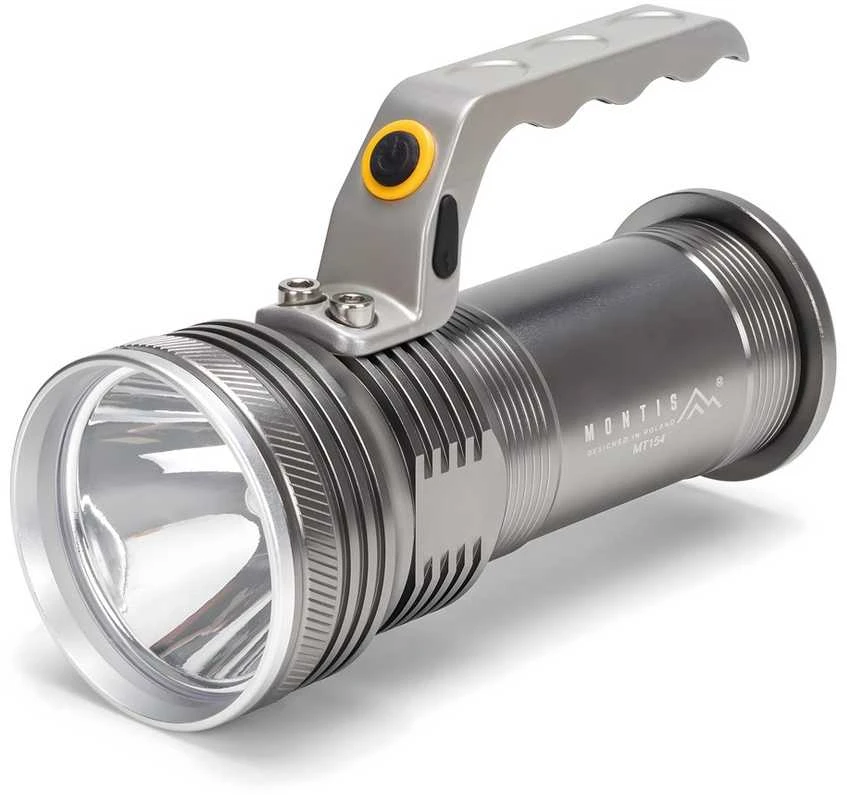 Montis Aluminiowa ręczna latarka akumuliatorinė LED MT154 Pilkas Hand prožektorius