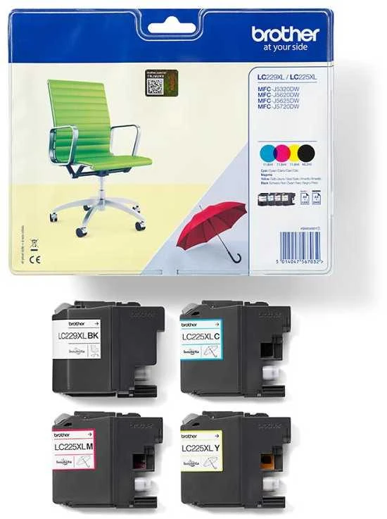 Brother LC-229XLVALBP Multipack | Rašalo kasetė | Juodas, Cyan, Magenta, Geltona