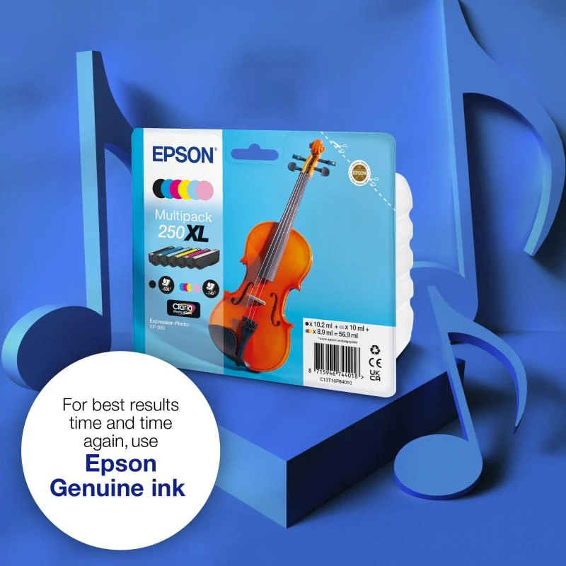 Rašalo Kasetė - Epson 250XL Originali Žydra Rašalo Kasetė