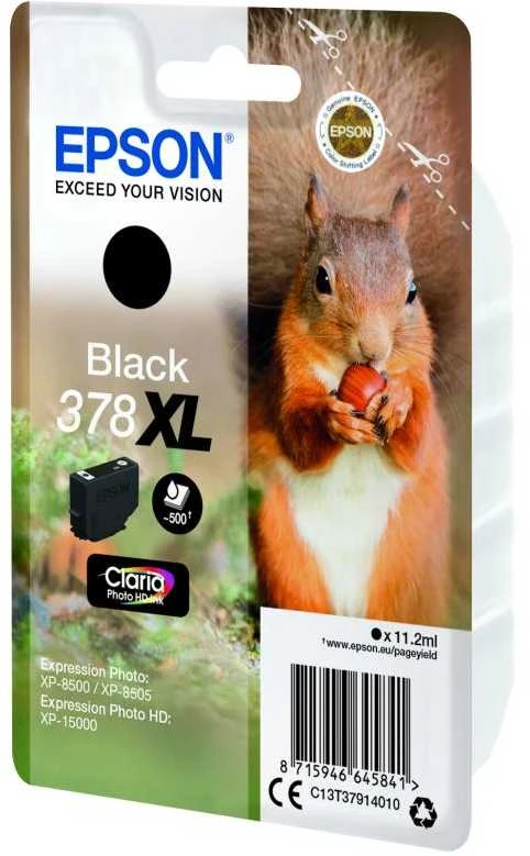 Rašalo Kasetė - Epson 378XL Claria Photo HD Juoda