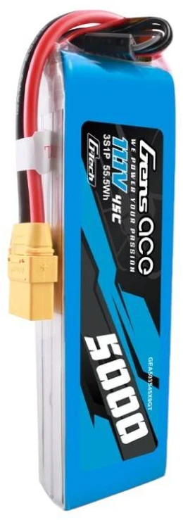 Gens ace G-Tech 5000mAh 11.1V 45C 3S1P lipo baterija su XT90 kištuku